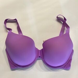 VICTORIA SECRET T-shirt Lightly lined Demi bra 32DD lavender EXCELLENT cond
